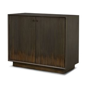 Cinder Distressed Dark Brown 2 Door Accent Cabinet