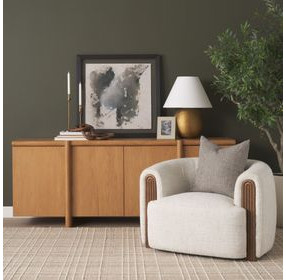Kornelia Soft Oatmeal Upholstered Accent Chair