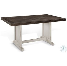 Autumn Echo White Wood Rectangular Dining Room Set