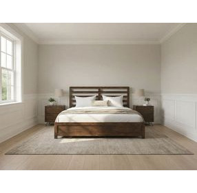 Zest Brown and Gray 2 Drawer Nightstand