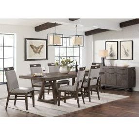 Hearst Reclaimed Chevron Extendable Rectangular Dining Room Set