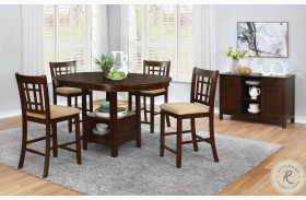 Lavon Warm Brown Extendable Counter Height Dining Room set