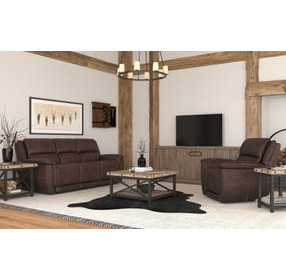 Beau Dark Sable Brown Zero Gravity Power Recliner with USB Charging and Nailhead Trim