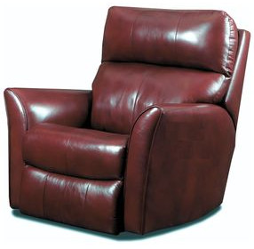 Stardust Crimson Leather Rocker Recliner