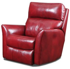 Stardust Red Leather Rocker Recliner