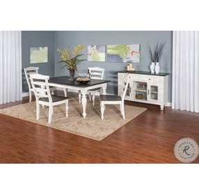 Heritage House White 84" Extendable Rectangular Dining Table