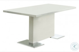 Anges Gloss White Dining Table