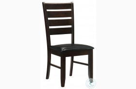 Dalila Dark Brown Side Chair Set of 2