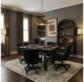 Gibson Umbra Upholstered Game Chair with Casters