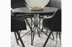 Rennes Black And Gunmetal Dining Table