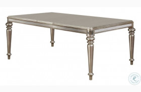 Danette Metallic Platinum Extendable Rectangular Dining Table
