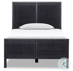 Sydney Black Wash and Black Cane Youth Upholstered Bedroom Set