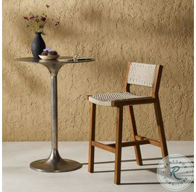 Delano Natural Teak Outdoor Bar Stool