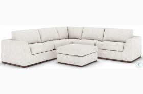 Colt Aged Sienna And Merino Cotton 3 Piece Sectional With Ottoman