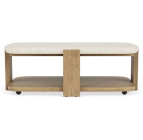Sanibel Pale Oak and White Rectangular Occasional Table Set