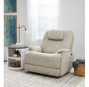 Zecliner Model 2+ Shell Performance Fabric Lift Power Recliner with Power Headrest Lumbar Heat And Massage
