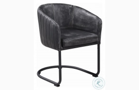 Aviano Anthracite Leatherette Dining Chair