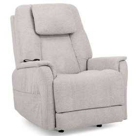 Zecliner Model 3+ Ceramic Gray Performance Fabric Zero Gravity Power Lift Sleep Recliner with USB Charging and LED