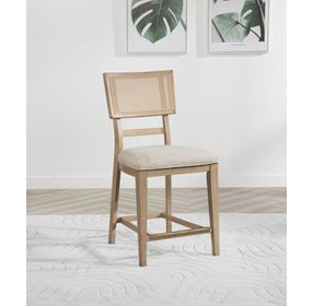Kailani Beige Oak Counter Height Stool Set Of 2