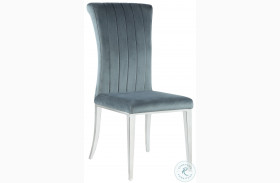 Beaufort Dark Grey Velvet Dining Chair Set Of 2