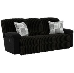 Comet Black 85" Lay Flat Reclining Sofa
