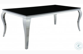 Carone Black And Chrome Dining Table