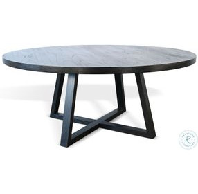 Golden Hearth Black Mia Large Round Dining Room Set