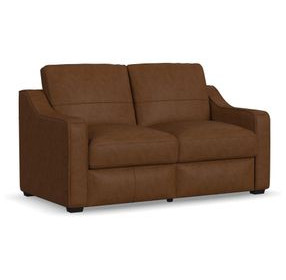 Hudson Brown Leather 70" Loveseat