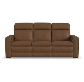 Dutch Cortado Brown Leather Zero Gravity Power Reclining Living Room Set