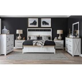 Franklin Harvest Oak and Natural White 8 Drawer Bureau Chest