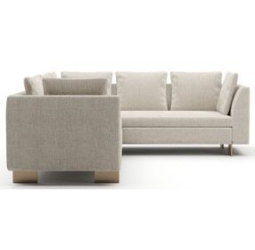 Altura Oatmeal 2 Piece Modular Small L Sectional with Pillows