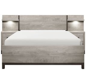 Zephyr Light Gray Storage Wall Bedroom Set