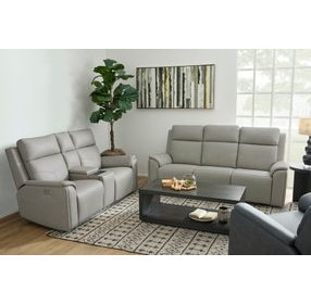 Vernon Dove Gray 73" Zero Gravity Power Reclining Loveseat with USB Charging and Heat Massage