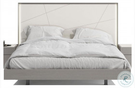 Sintra Grey And White Queen Platform Bed