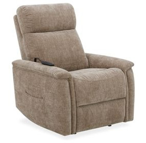 Luma Beige Performance Fabric Power Lift Recliner with USB Charging and Heat Massage