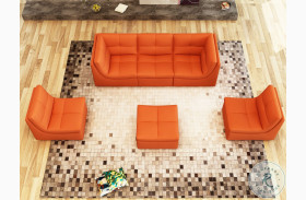 Lego Pumpkin Leather 6 Piece Living Room Set