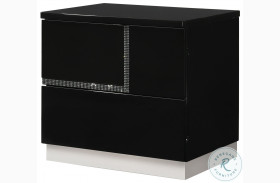 Lucca Black Lacquer RAF Nightstand