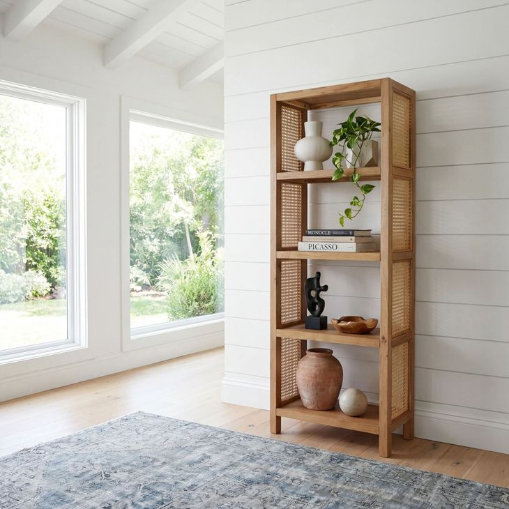 Mesa Natural And Cane 6 Drawer Dresser