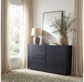 Lark Blue 6 Drawer Dresser