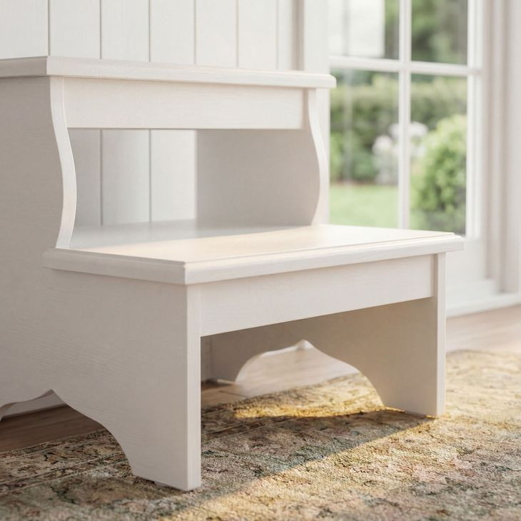 Melrose Cottage White Step Stool