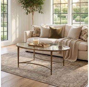 Monica Gold Oval Coffee Table