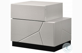 Turin Light Grey And Black Lacquer RAF Nightstand