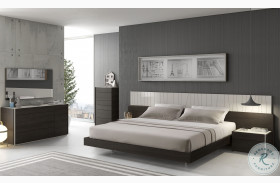 Porto Light Grey And Wenge Platform Bedroom Set