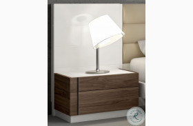 Lisbon Natural White Lacquer LAF Nightstand