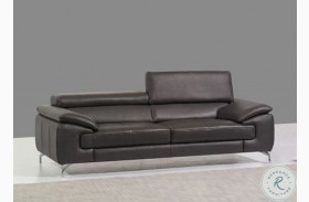 A973 Grey Italian Leather Sofa