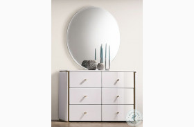 Lucera White Dresser And Mirror