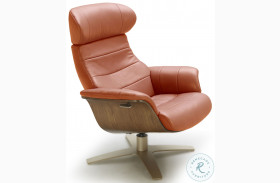 Karma Pumpkin Italian Leather Lounge Chair