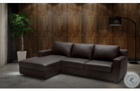 Taylor Brown Leather LAF Sectional