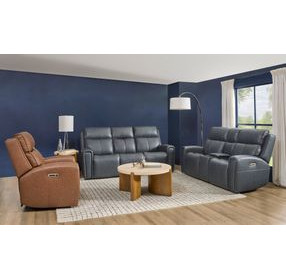 Warren Brown Leather Zero Gravity Power Recliner with Power Lumbar and USB Charging