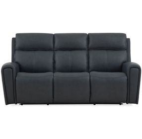 Warren Gray Leather Zero Gravity Power Reclining Living Room Set